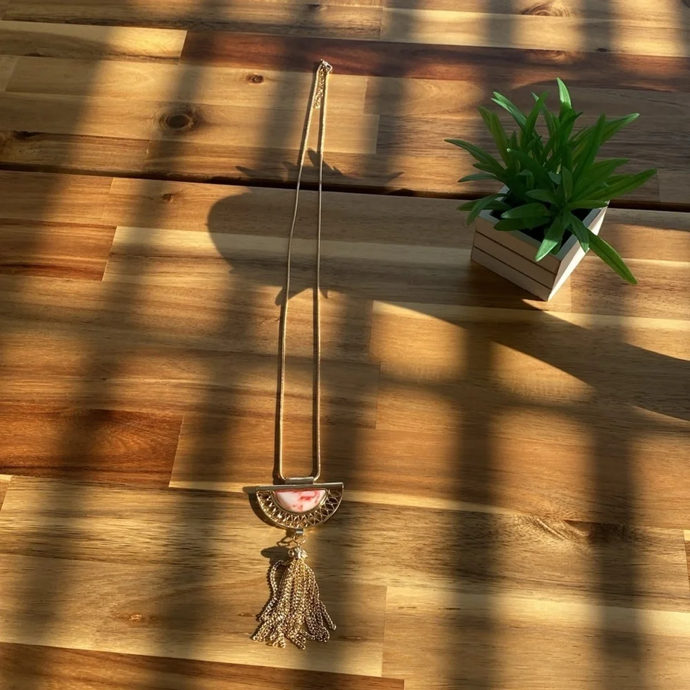 Elegant Gold and Cherry Pendant Necklace 18